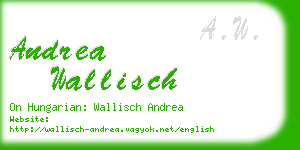 andrea wallisch business card